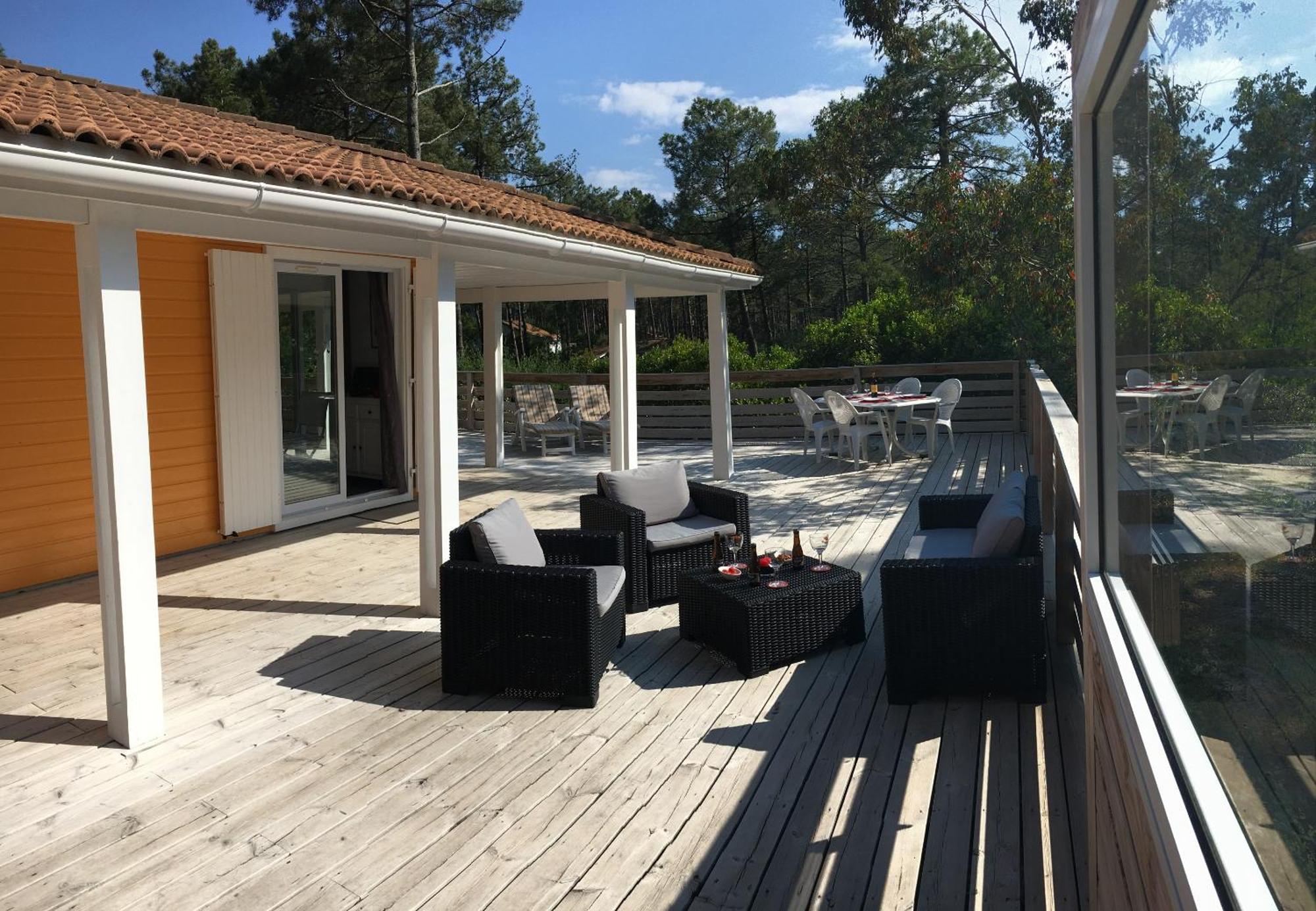 Chalet Orange Naturiste La Jenny Le Porge Zimmer foto